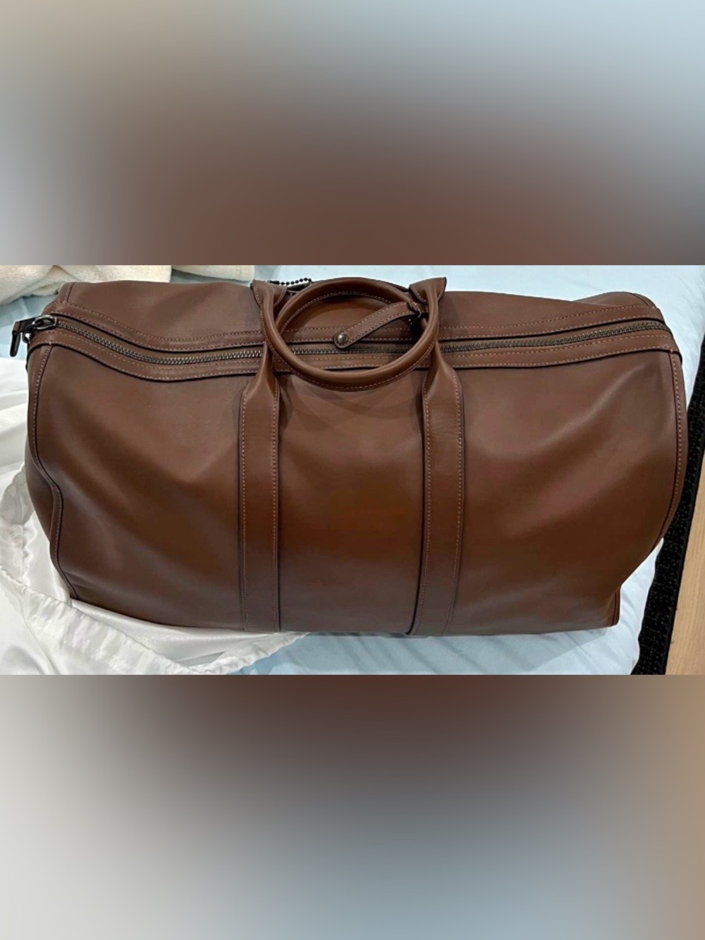 Coach Brown Gotham Leather Duffel Bag - Chocolate Brown